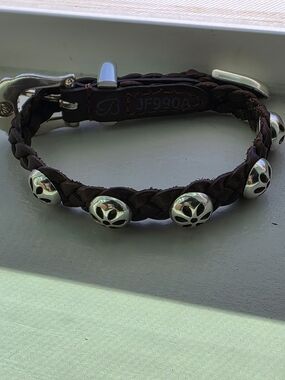 Brighton Jewelry DAISY BANDIT Brown Braided Leather Bracelet BELT BUCKLE NEW$52